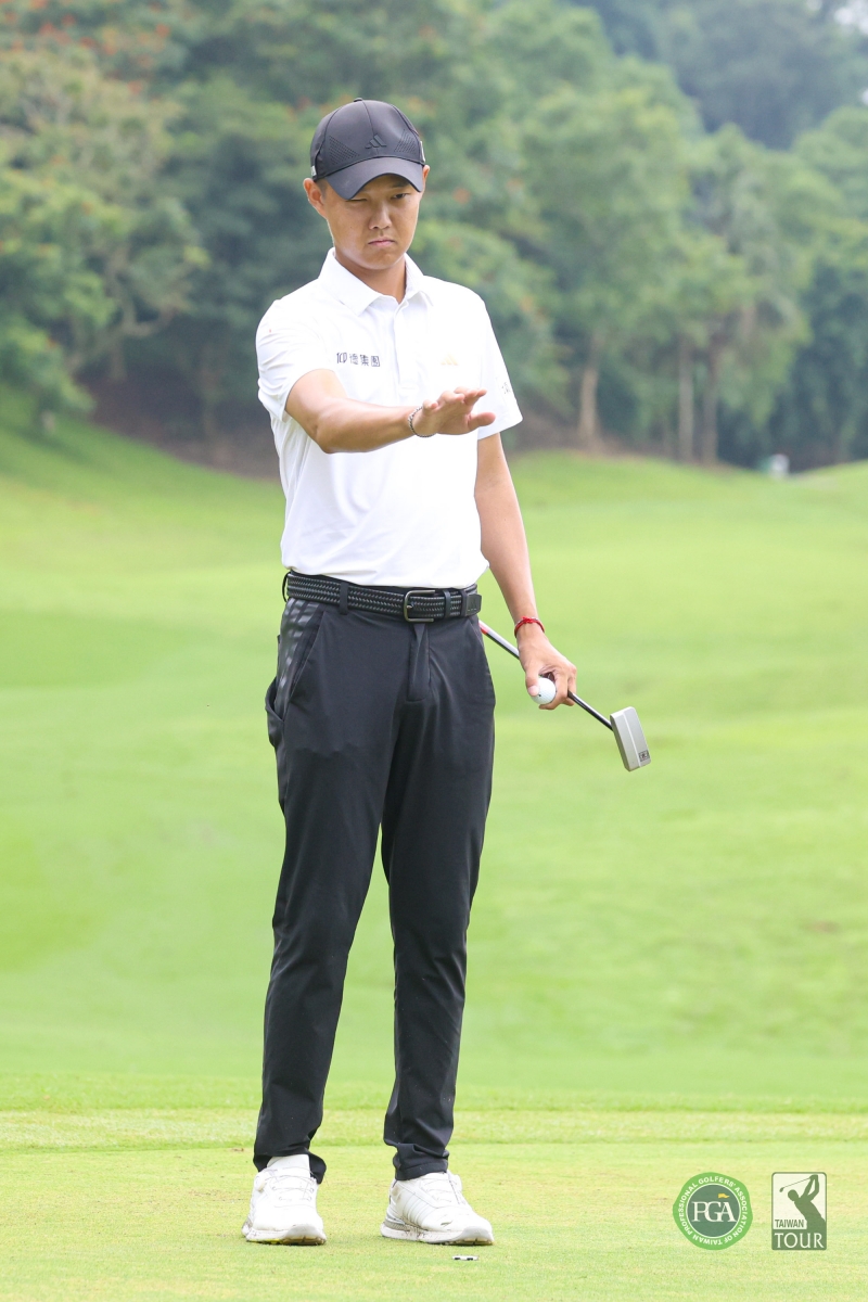 沈威成以三回合198桿(-18)暫並列第一(TPGA_林聖凱攝)
