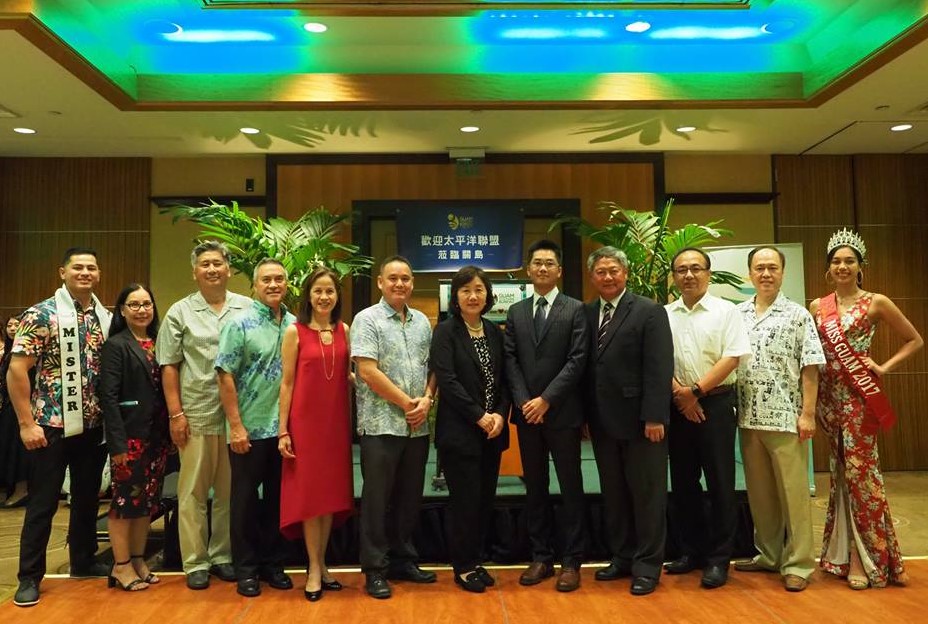 美國關島觀光局贊助台灣太平洋聯盟團員之招待晚宴,雙邊重要長官皆親自蒞臨共襄盛舉,並邀請關島先生與關島小姐全程出席參與