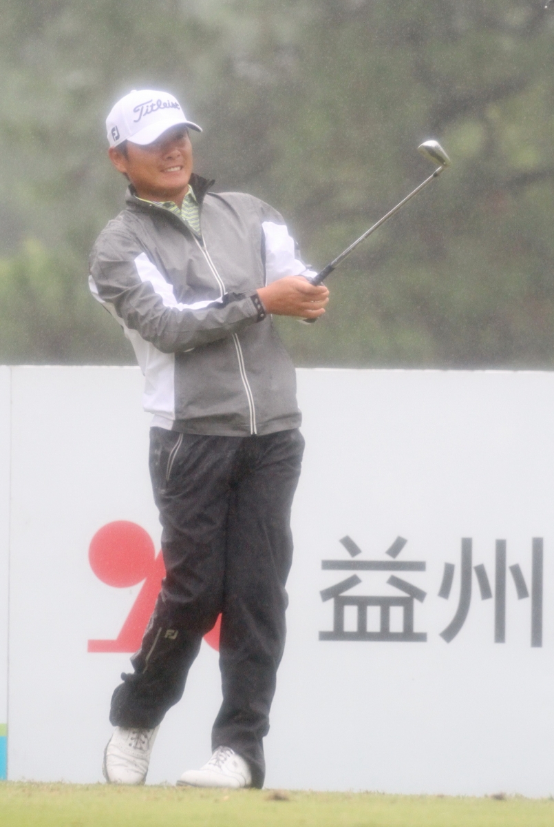 仰德TPC錦標賽第一回合中國肖博文69桿(-3)並列第三(鍾豐榮攝影)