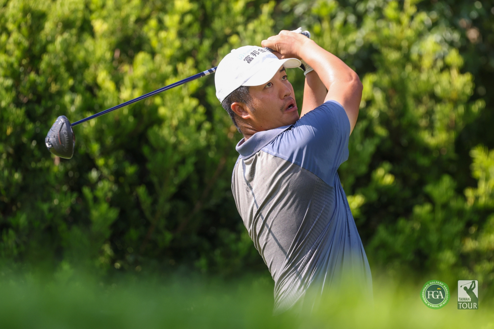 余松柏以三回合總桿207桿(-9)暫並列第四(TPGA_林聖凱攝)