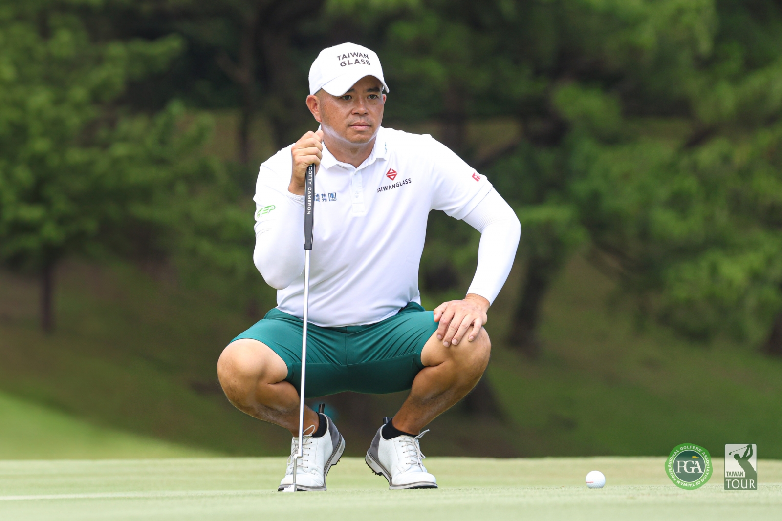 詹世昌以三回合總桿209桿(-4)暫居領先位置(TPGA_林聖凱攝)