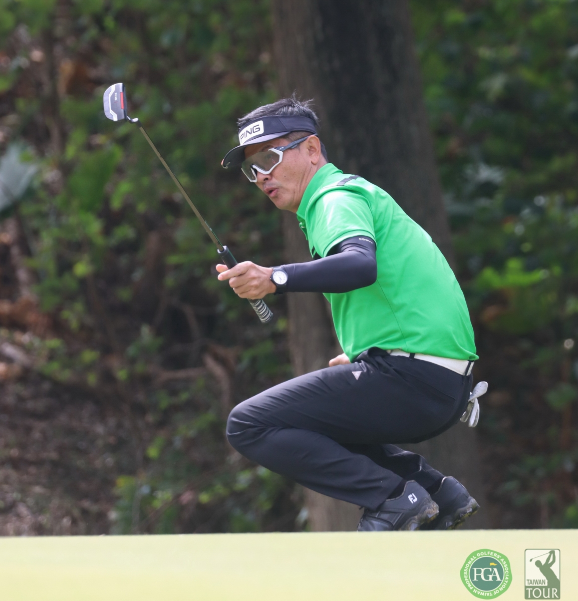 林文堂第一天交出66桿(-5)暫並列第一.(鍾豐榮攝影)