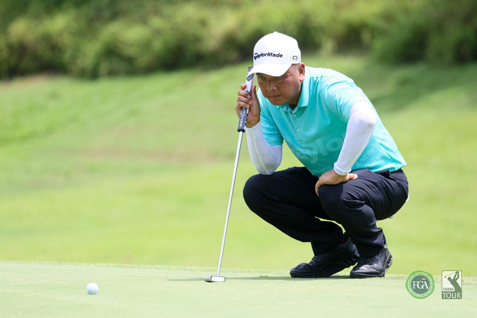 呂偉智以兩回合133桿(-11)單獨領先(TPGA_林聖凱攝影) 