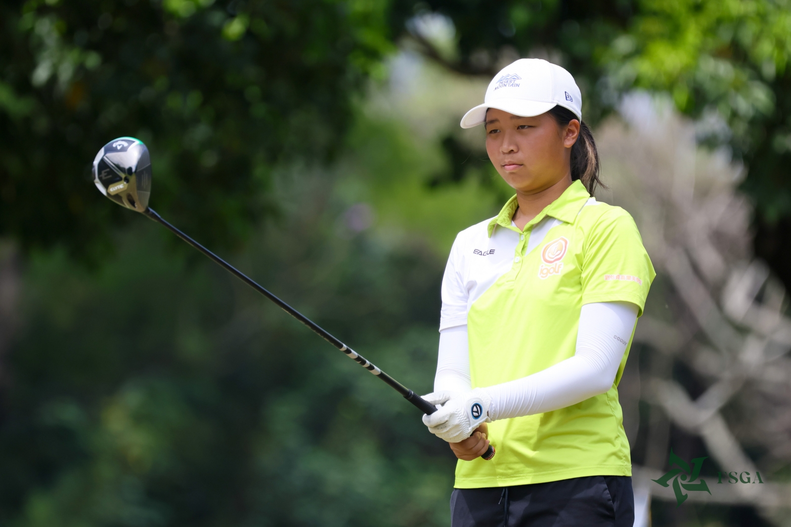 女子組余語菲以兩回合總桿157桿(+17)暫並列第二(林聖凱攝影)