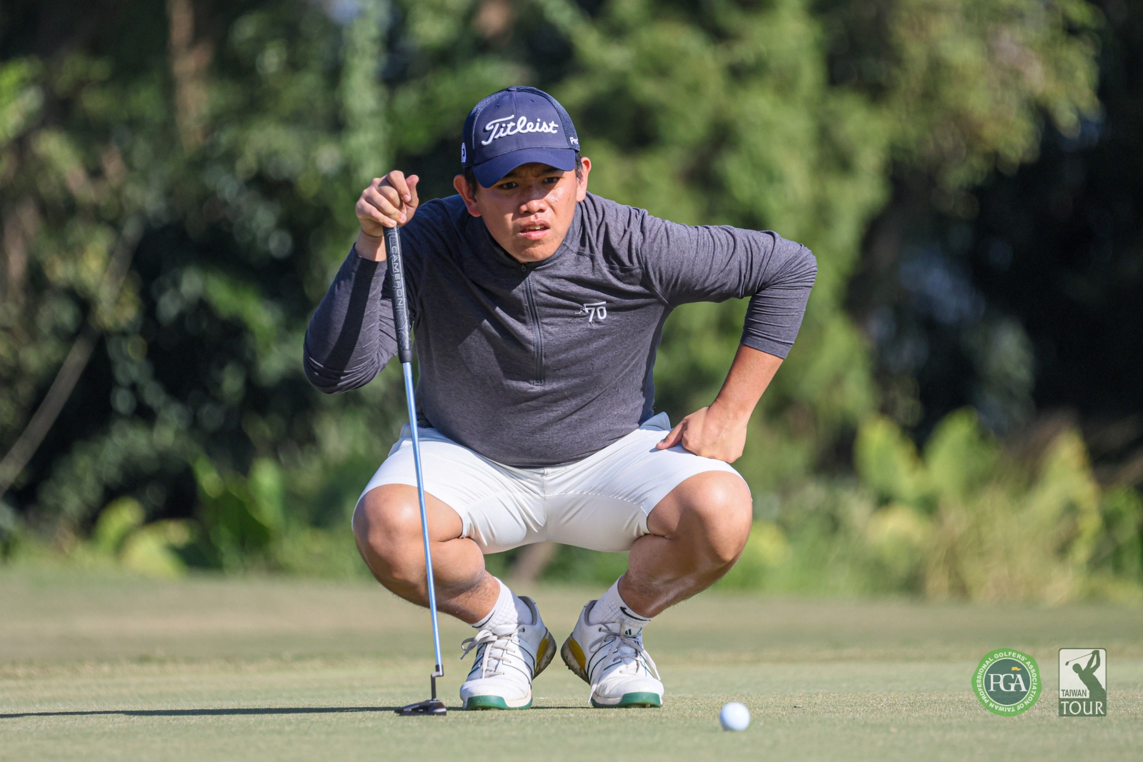 張簡克諺今天打出63桿以兩回合132桿(-12)暫列第二(TPGA_林聖凱攝影)