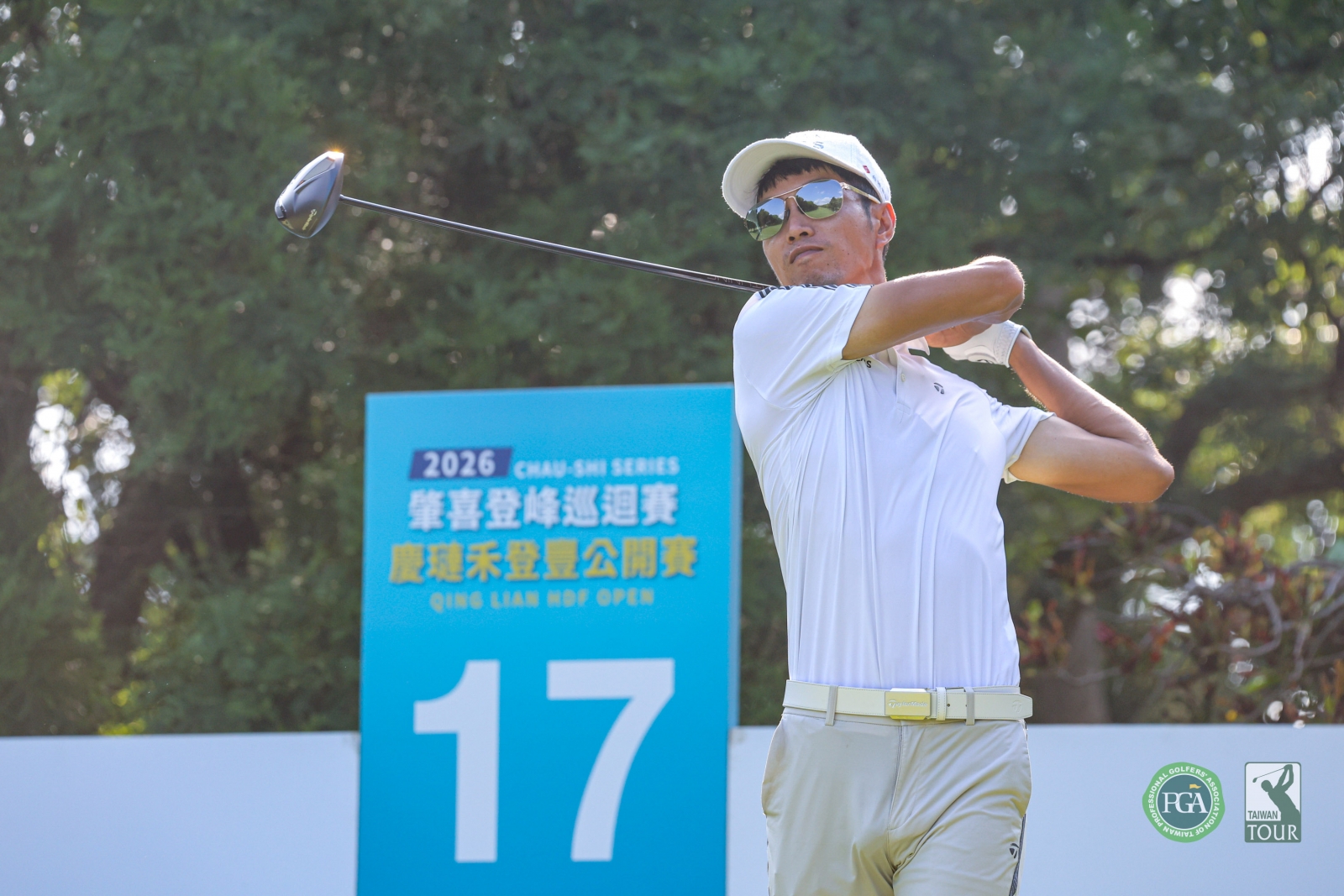 張緯綸以兩回合總桿139桿(-5)暫並列第四(TPGA_林聖凱攝)