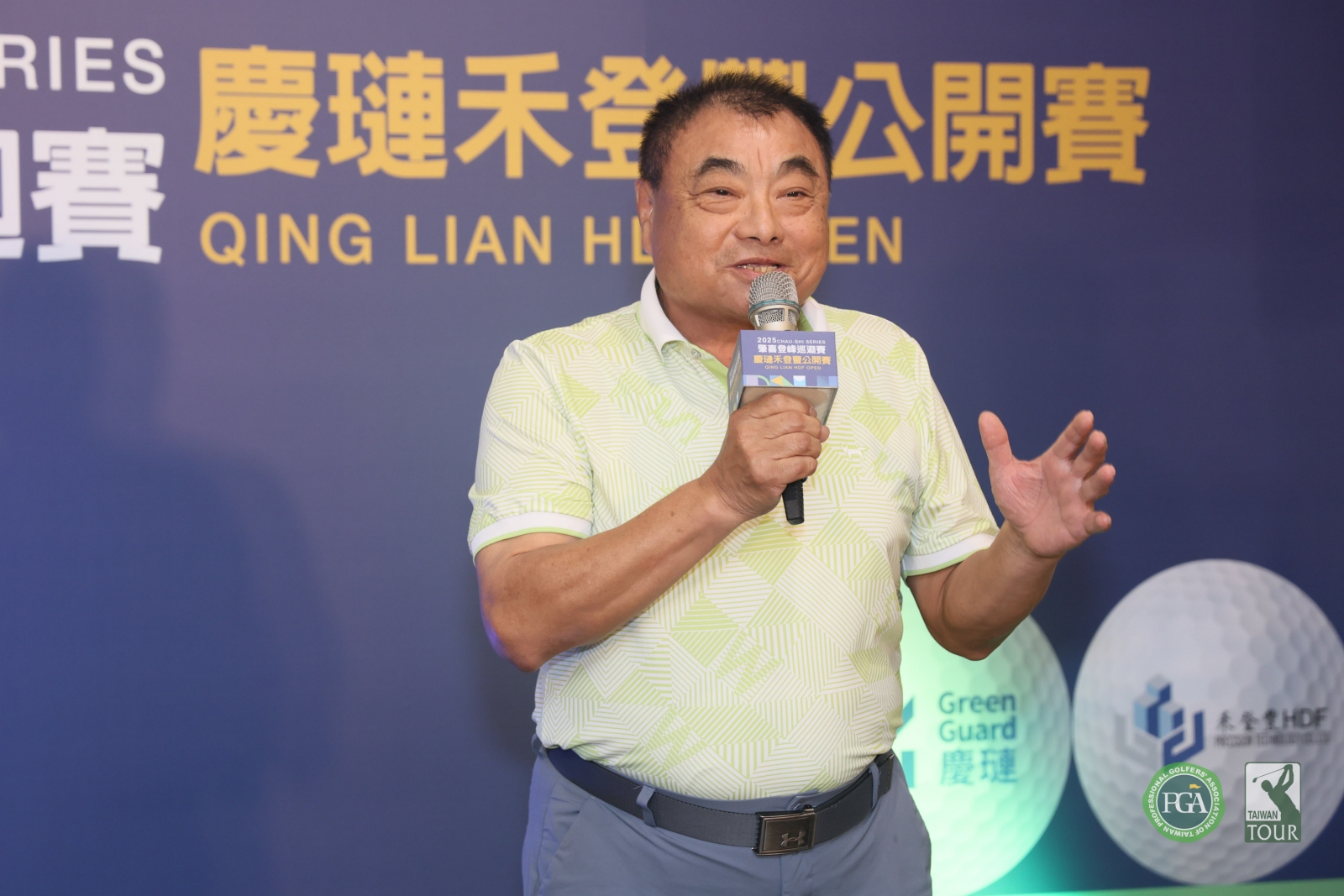 彰化球場總經理吳瑞楹歡迎各位選手蒞臨(TPGA_林聖凱攝影)