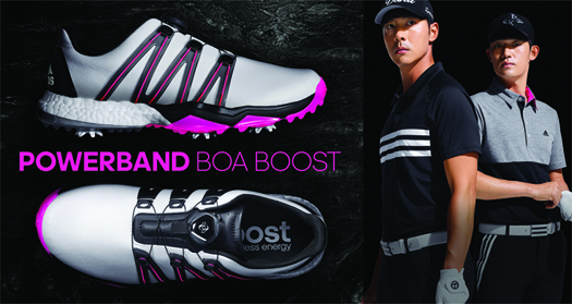 新一代Powerband Boa Boost鞋款結合BOOSTTM避震科技、L6 BoaR閉合系統、POWERCAGE底部支撐技術，工藝及競技表現