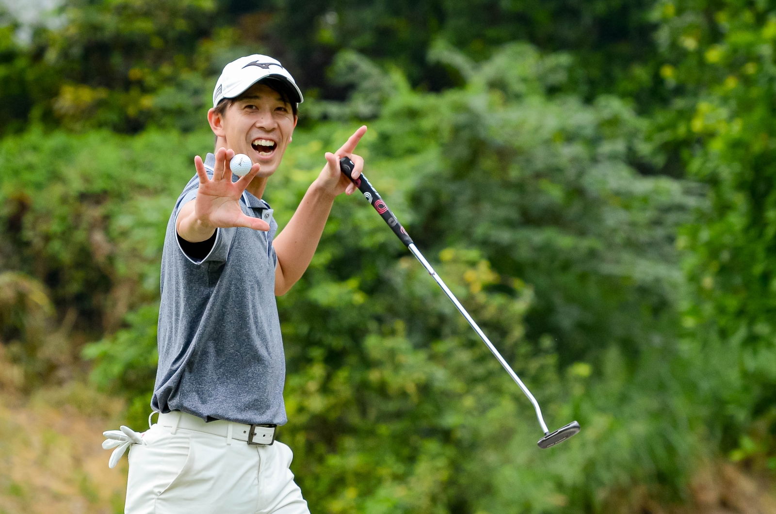 日本選手吉桑佑太以-4桿的佳績暫時並列高雄公開賽第三名(陳宏佳攝影)