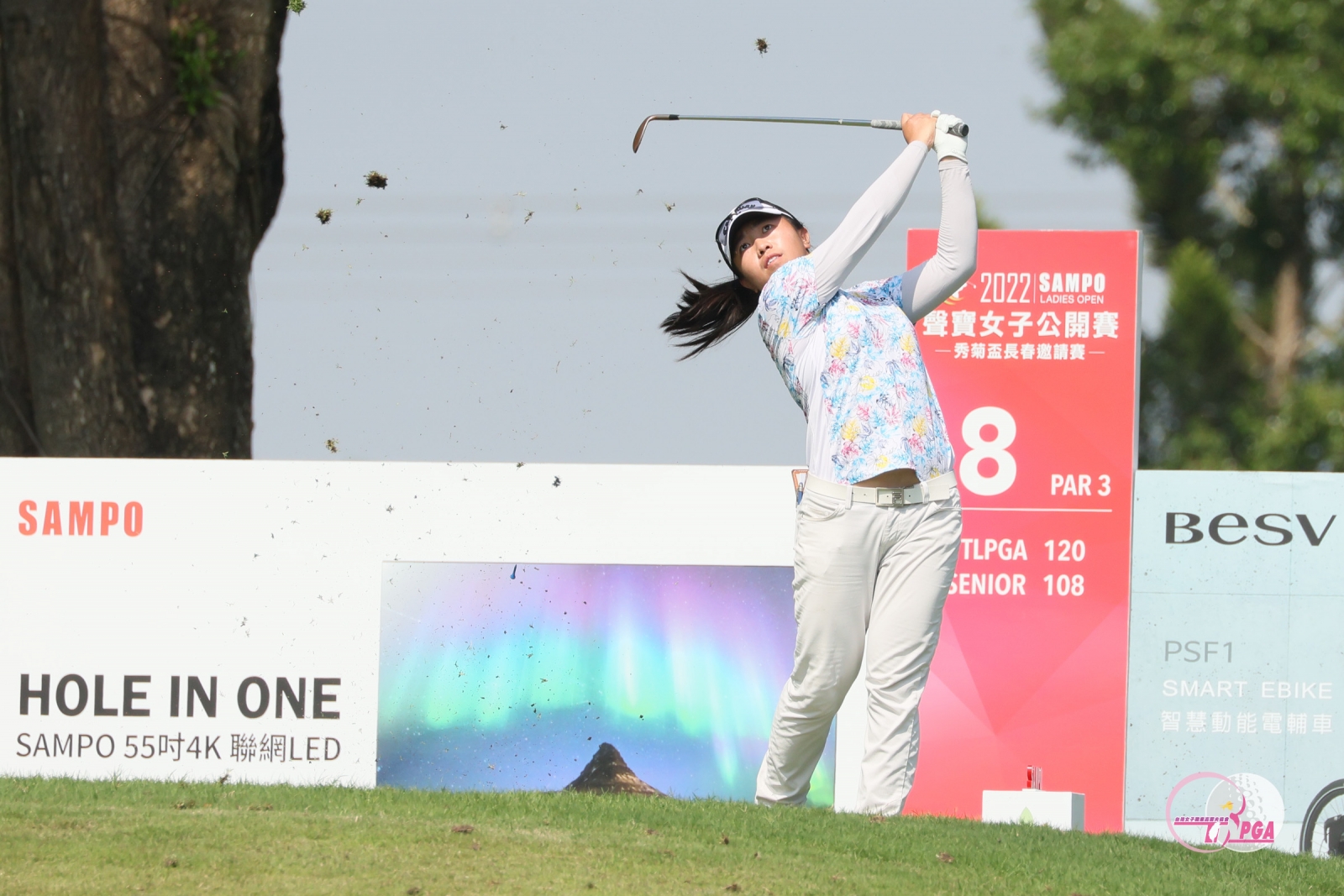 曾彩晴兩回合總桿低於標準桿1桿的143桿，以全場兩輪唯一紅字成績-1單獨領先(TLPGA提供_葉勇宏攝)