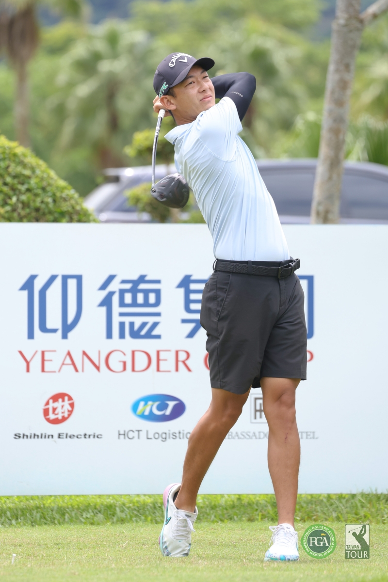 曾豐棟第一回合以68桿(-4)暫並列第四(TPGA_林聖凱攝)