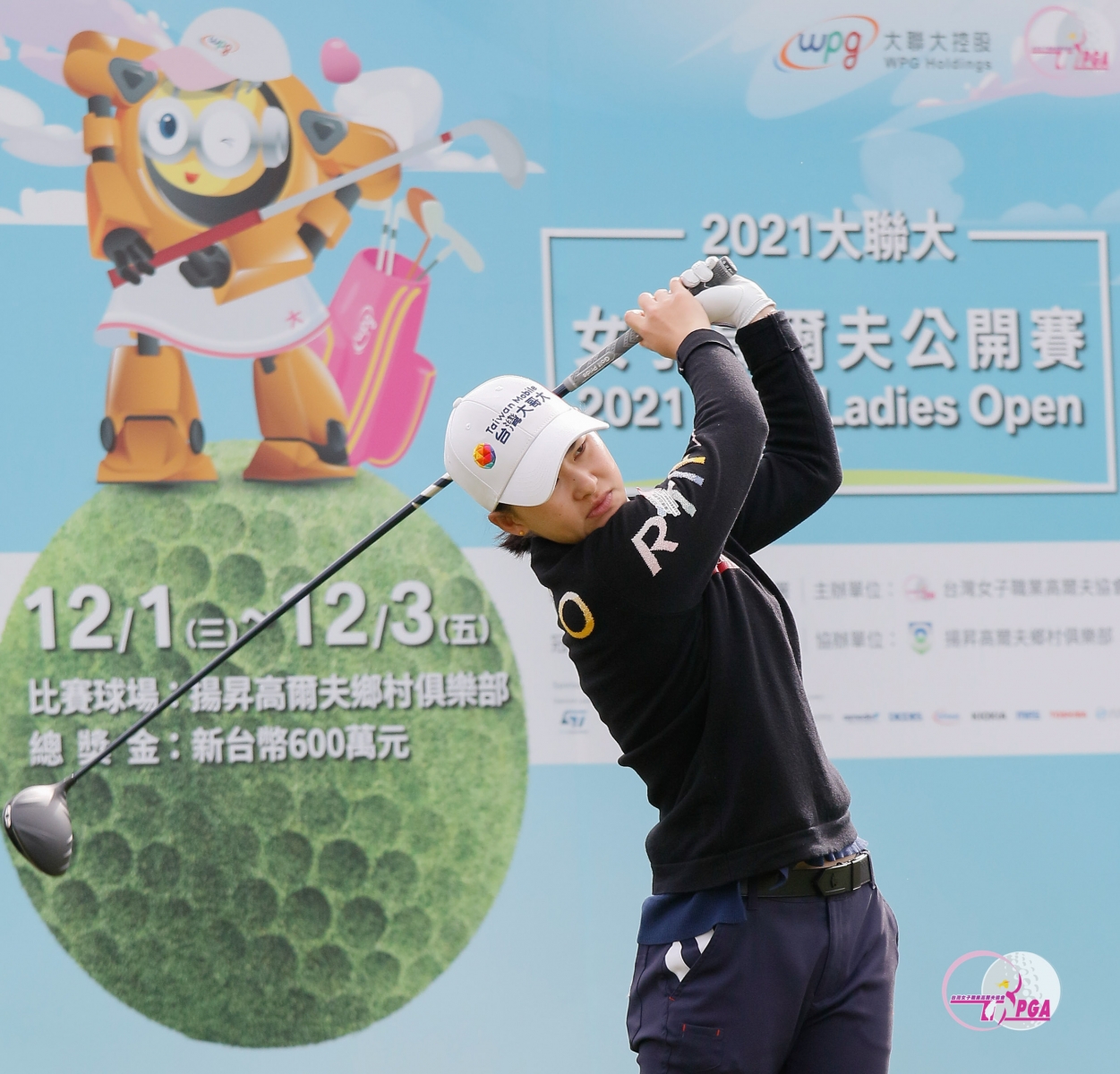 打完今年LPGA巡迴賽球季的李旻，經過14天隔離出關後，也前來參與這場台女巡比賽暖身搶冠。(TLPGA提供_葉勇宏攝影)