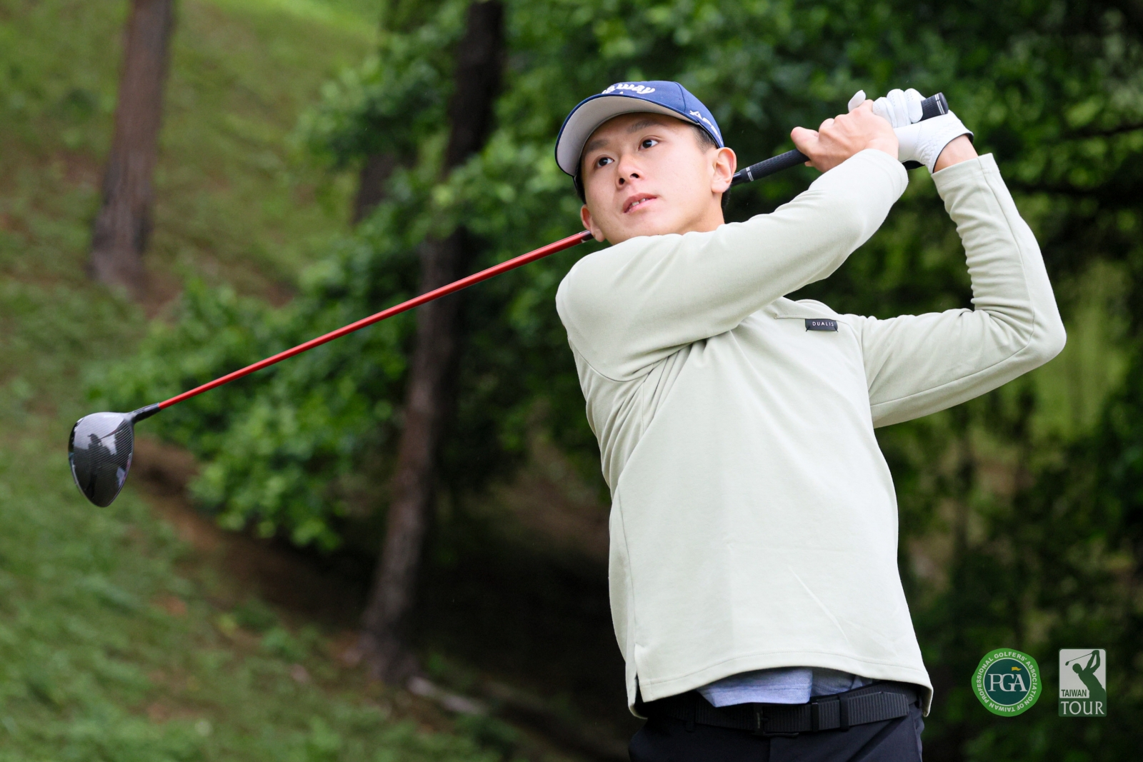 楊孝哲第一回合以72桿(E)暫並列第三(TPGA_林聖凱攝影)