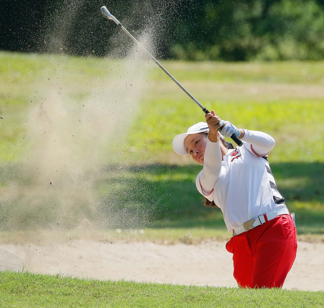 業餘選手吳佳晏首回合70桿(-2)，為業餘選手中表現最佳，總排名並列第四_(葉勇宏攝)