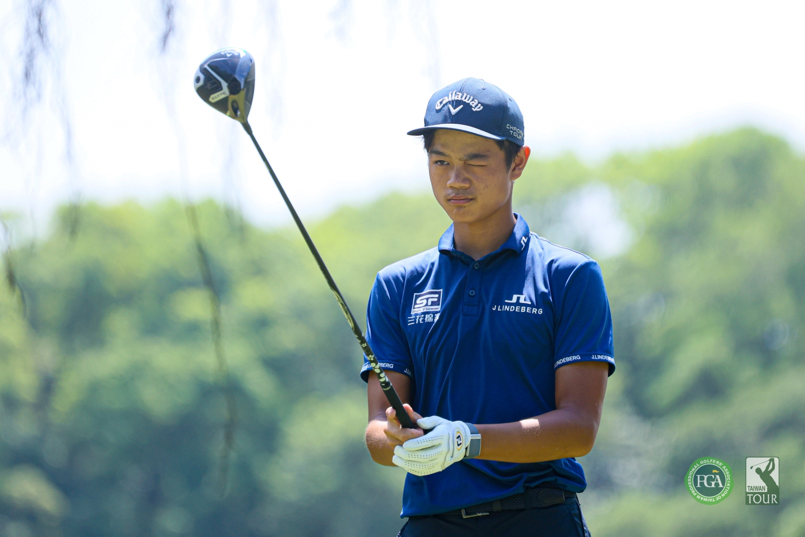 業餘選手謝承洧以三回合總桿204桿(-12)暫並列第三，也是台灣選手最佳(TPGA_林聖凱攝影)