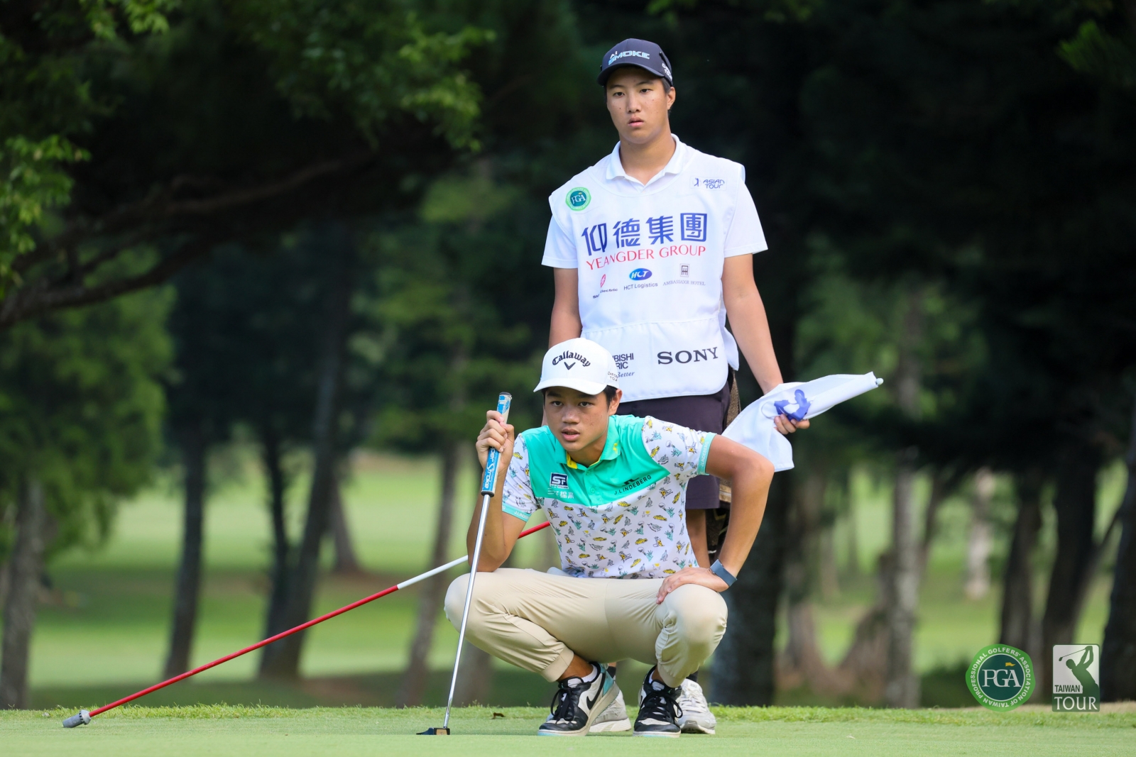 業餘選手謝承洧以兩回合137桿(-7)暫並列第四，同時也是台灣選手最佳(TPGA_林聖凱攝影)