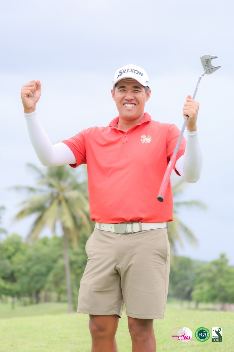 泰國男子選手塔維特･波爾泰(Tawit Polthai)以三回合總桿195桿(-18)逆轉奪下冠軍(TLPGA_葉勇宏攝)