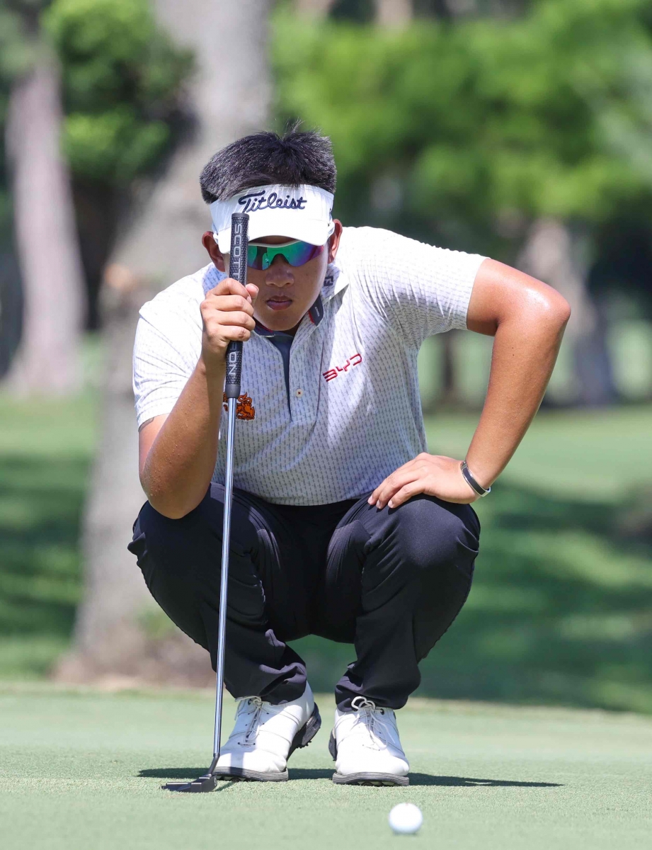 泰國選手阿迪魯三回合總桿210桿，並列第一 (-2)。 （三商名人賽大會提供）