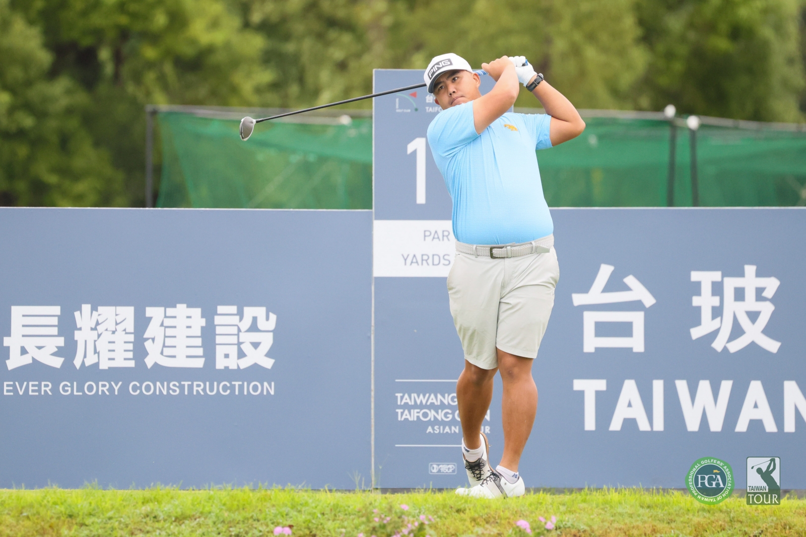 泰國選手Chanat Sakulpolphaisan第一回合以68桿(-4)暫並列第三(TPGA_林聖凱攝影)