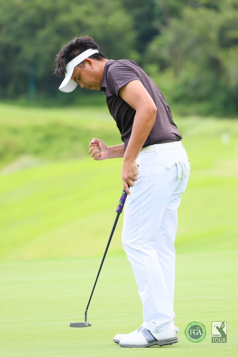 洪健堯三回合成績201桿(-15)暫列第三(TPGA_林聖凱攝影)