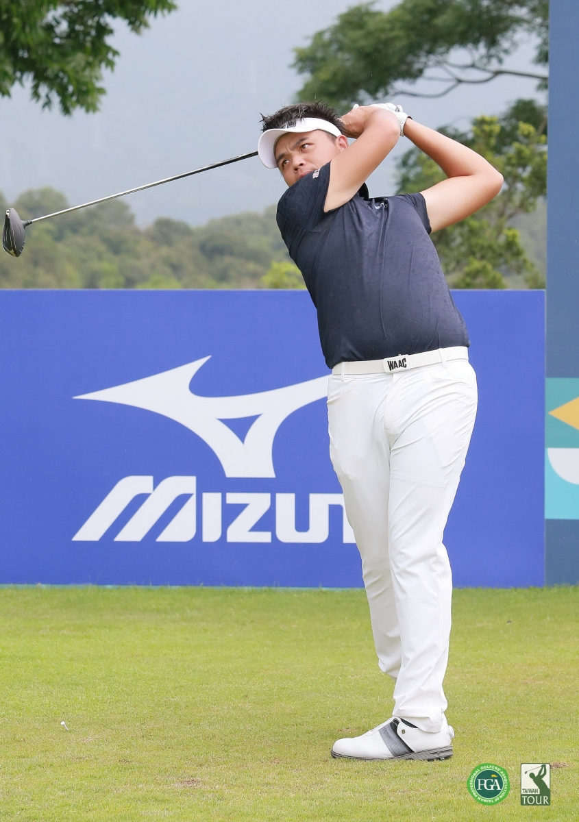 洪健堯以兩回合133桿(-11)暫居第二(TPGA_鍾豐榮攝影)