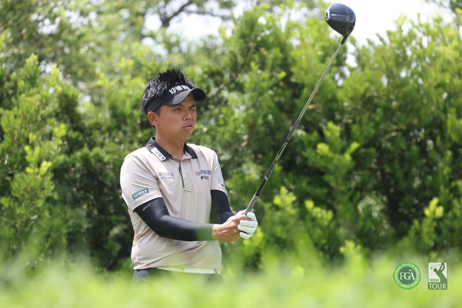 洪健堯第一回合以69桿(-3)暫並列第四(TPGA_林聖凱攝)