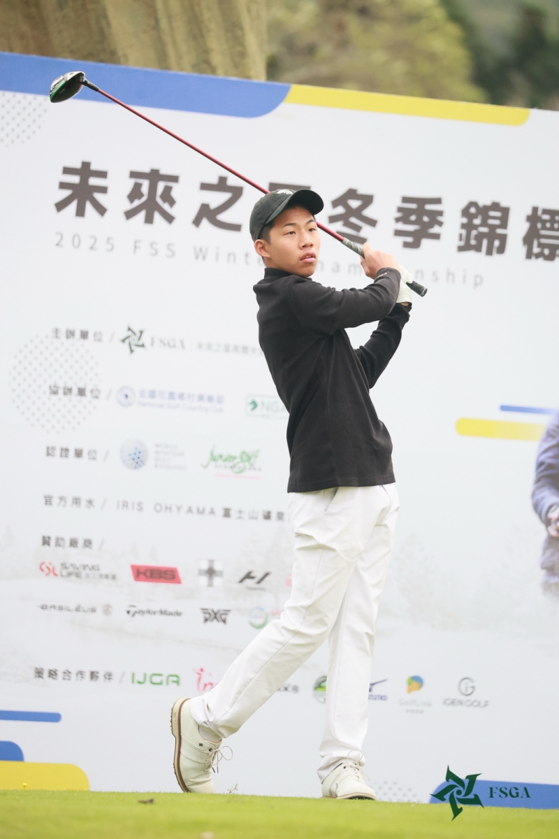 第一回合男子組田佾弘75桿暫列第一(鍾豐榮攝影)