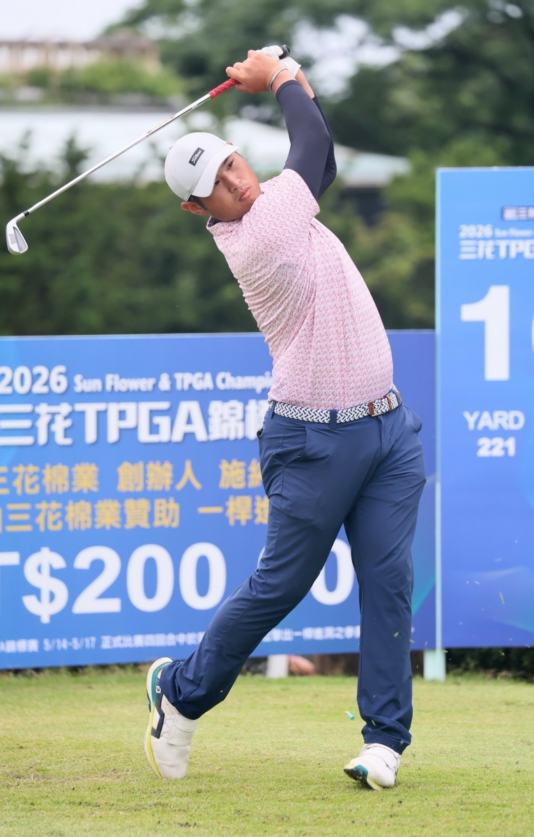 蔡凱任72-68桿，兩天以140(-4)暫列第二。(鍾豐榮攝影)