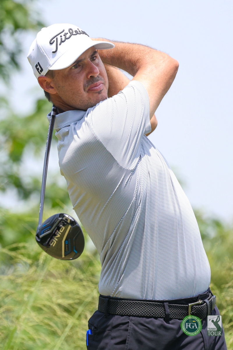 美國選手蔡斯·科普卡以三回合總桿205桿(-11)暫居第三(TPGA_林聖凱攝)