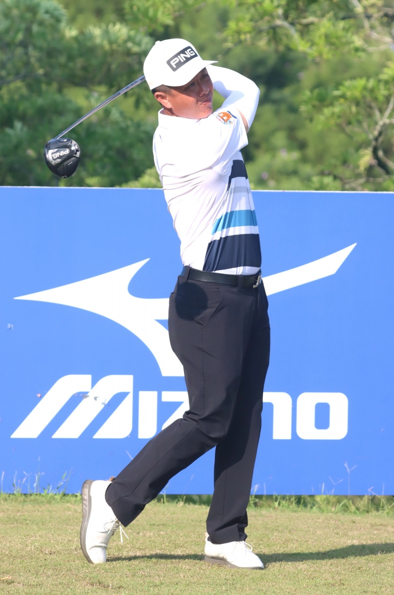 肇喜登峰美津濃公開賽第一回合宋孟璋68桿(-4)暫並列第三.(鍾豐榮攝影)