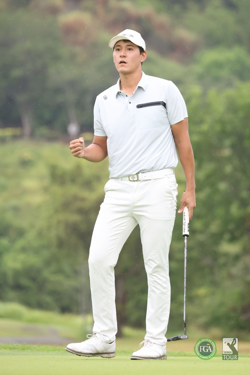 蔡尚愷以三回合總桿208桿(-8)暫並列第二(TPGA_林聖凱攝)