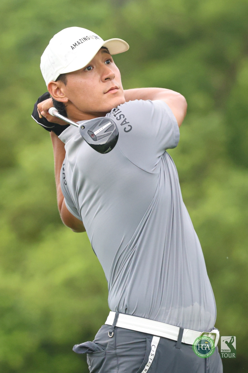 蔡尚愷以三回合198桿(-18)暫並列第一(TPGA_林聖凱攝)