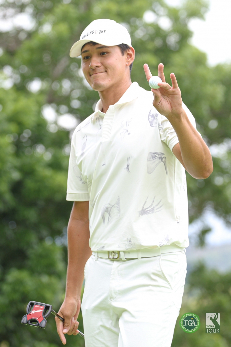 蔡尚愷以兩回合138桿(-6)在已完賽選手中暫居領先(TPGA_林聖凱攝)