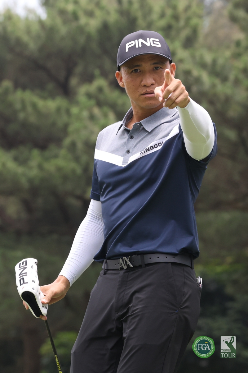 謝繼賢以三回合總桿208桿(-8)暫列第三(TPGA_林聖凱攝)