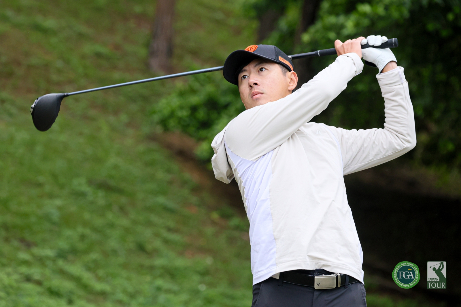 謝霆葳目前為獎金排名第一，今天首回合以75桿(+3)暫並列第9，要保住獎金王寶座明天需再努力(TPGA_林聖凱攝影)