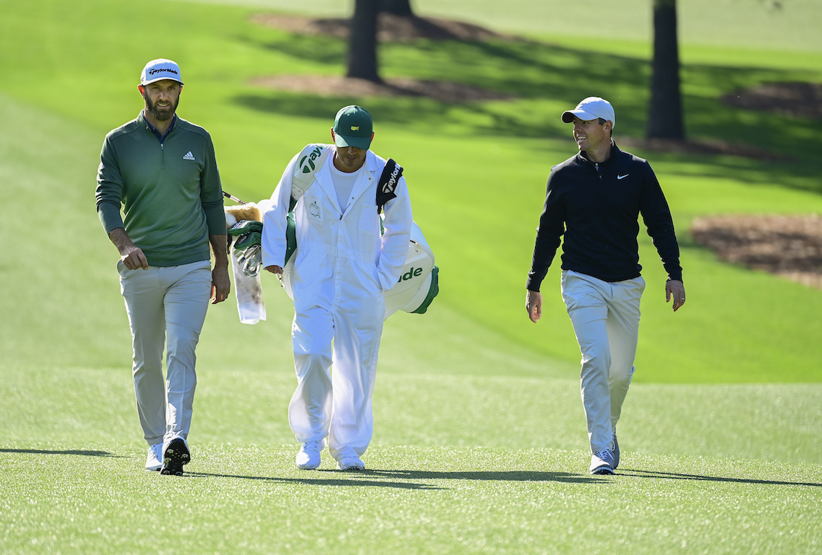 Dustin Johnson和Rory McIlroy在練習日同組