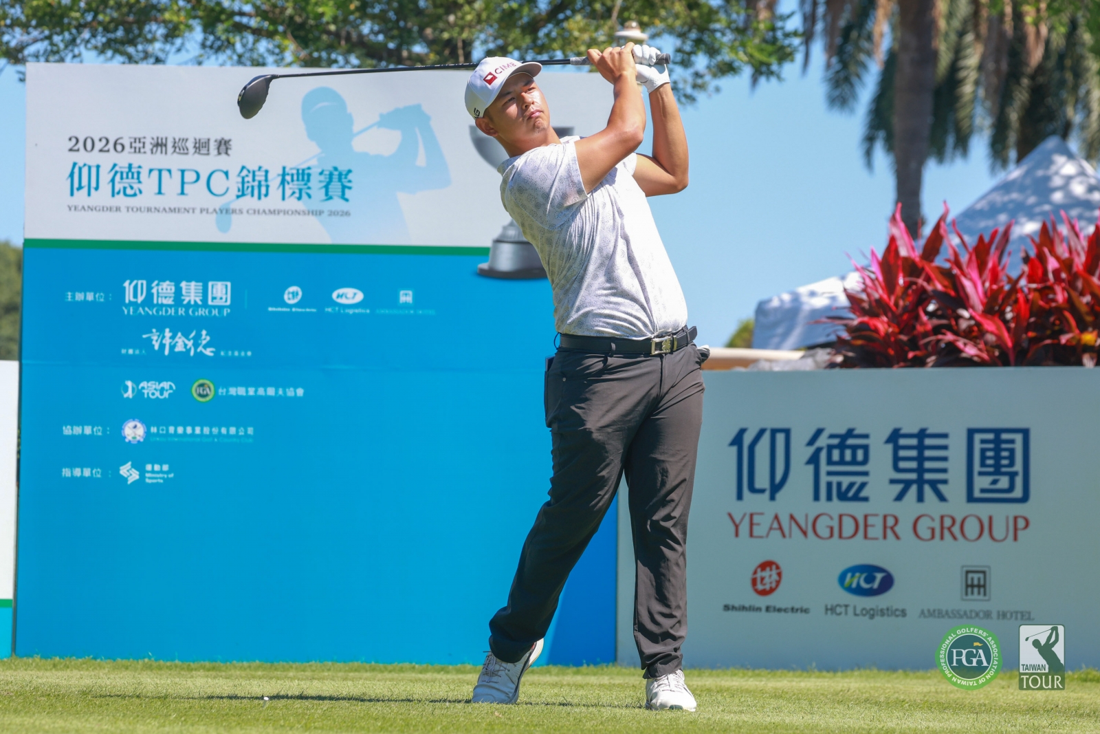馬來西亞選手曾兒湧第一回合以64桿(-8)暫並列第一(TPGA_林聖凱攝)