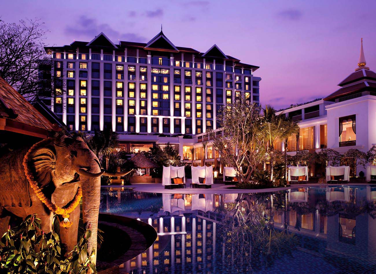 清邁香格里拉酒店完美融合泰國傳統與現代色彩。