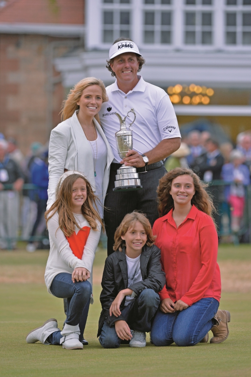 米克森全家福，攝於2013年墨菲爾英國公開賽。
