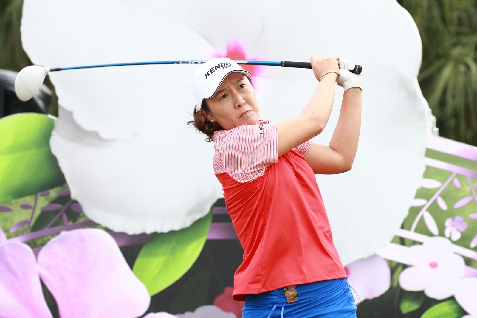 台灣LPGA最資深的女將龔怡萍回台參加裙襬搖搖LPGA菁英賽時表現依舊穩定