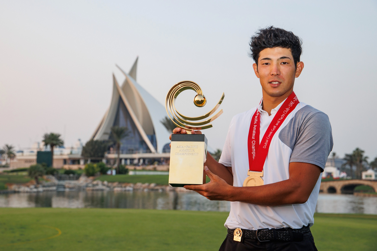 中島啟太在2021年11月獲得亞太業餘錦標賽男子組個人冠軍。