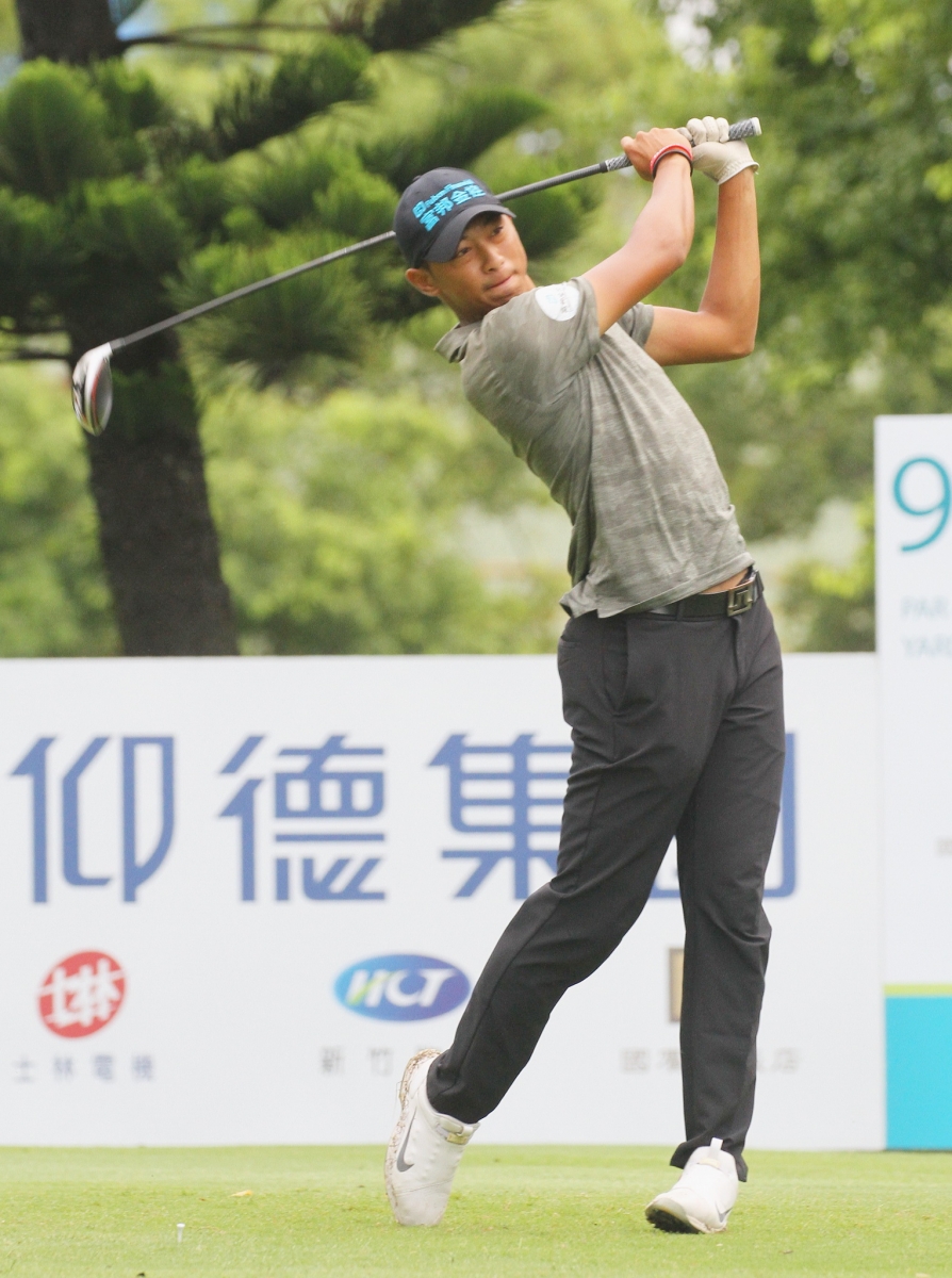 2019仰德TPC錦標賽第一回合台灣選手王偉軒(-6)打到13洞暫列第二(鍾豐榮攝影)