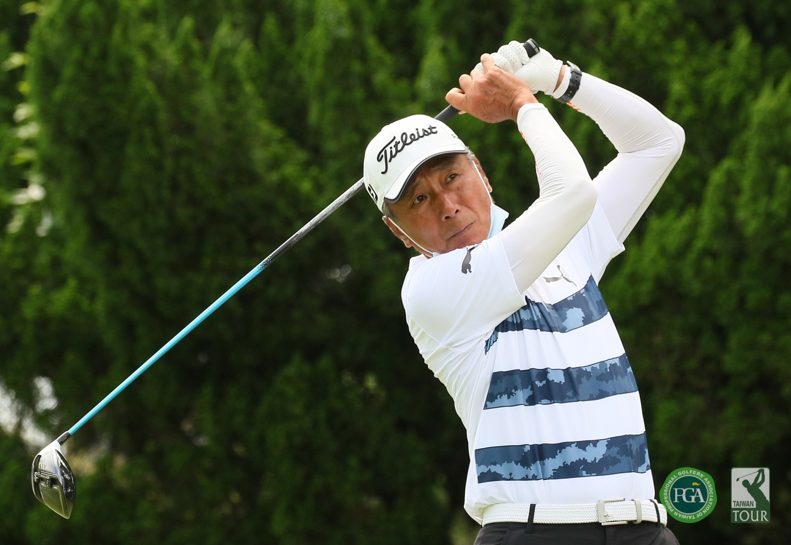 60歲呂文德兩回合總桿142桿(-2)，暫並列第四。(TPGA提供_葉勇宏攝)