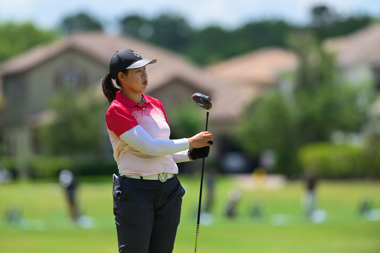黃靖於週一練習日。(圖片授權 Hector Rivera, EPSON Tour)