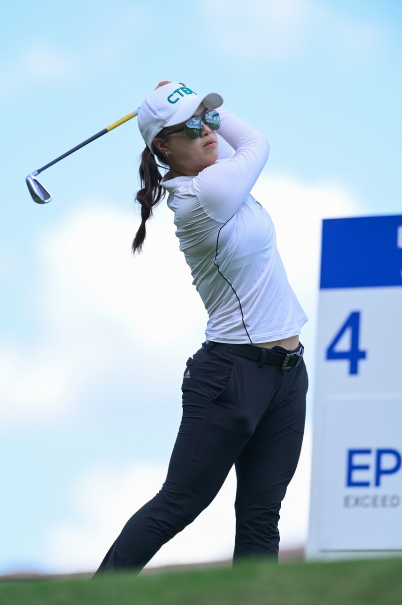 程思嘉於週一練習日；她今年出賽次巡賽三場，LPGA一場，四場皆通過淘汰，最佳名次為19。(圖片授權 Hector Rivera, EPSON Tour)