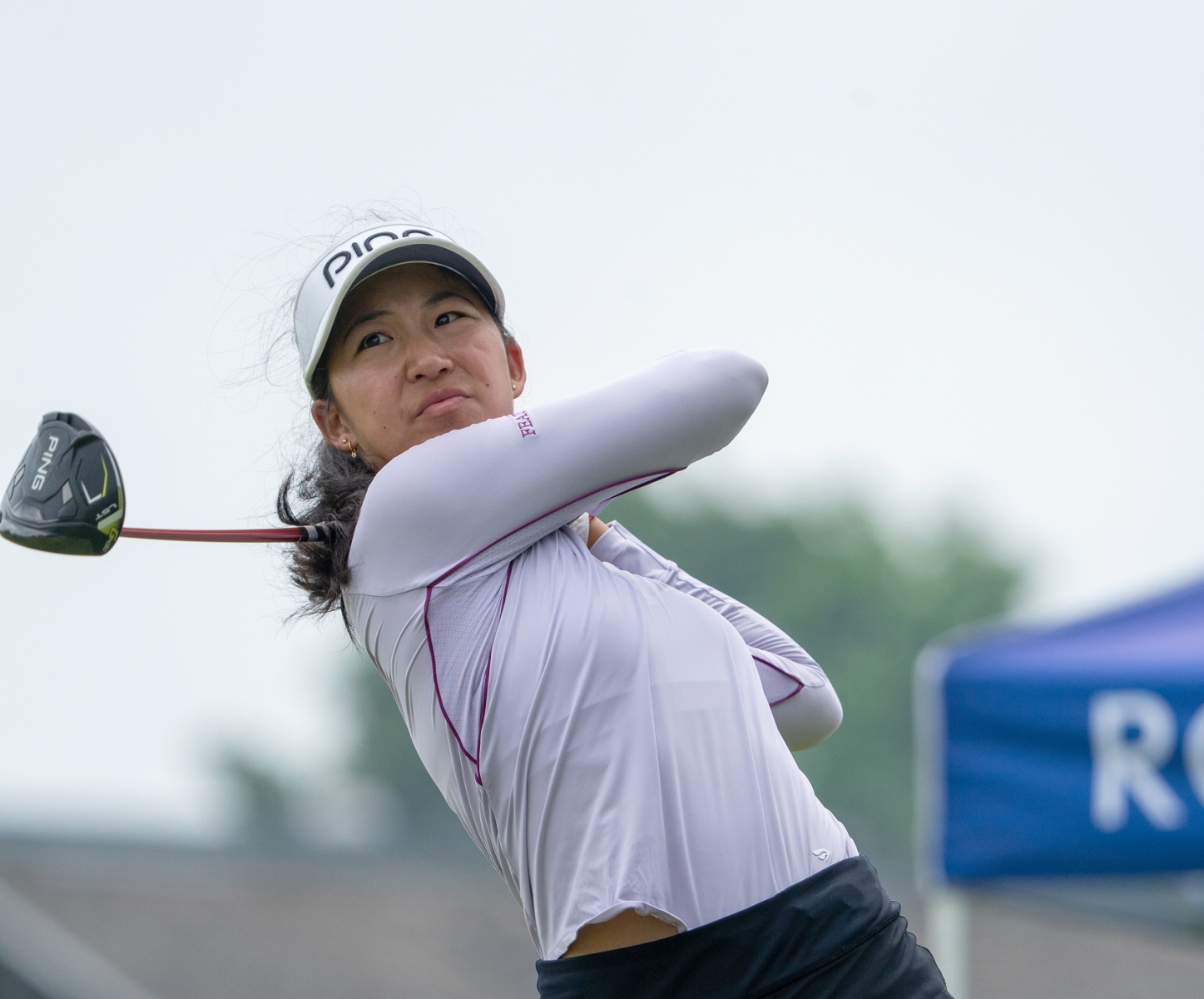 Christine Wang 於2025 Epson巡迴賽水獺溪錦標賽。(Photo by Epson Tour)