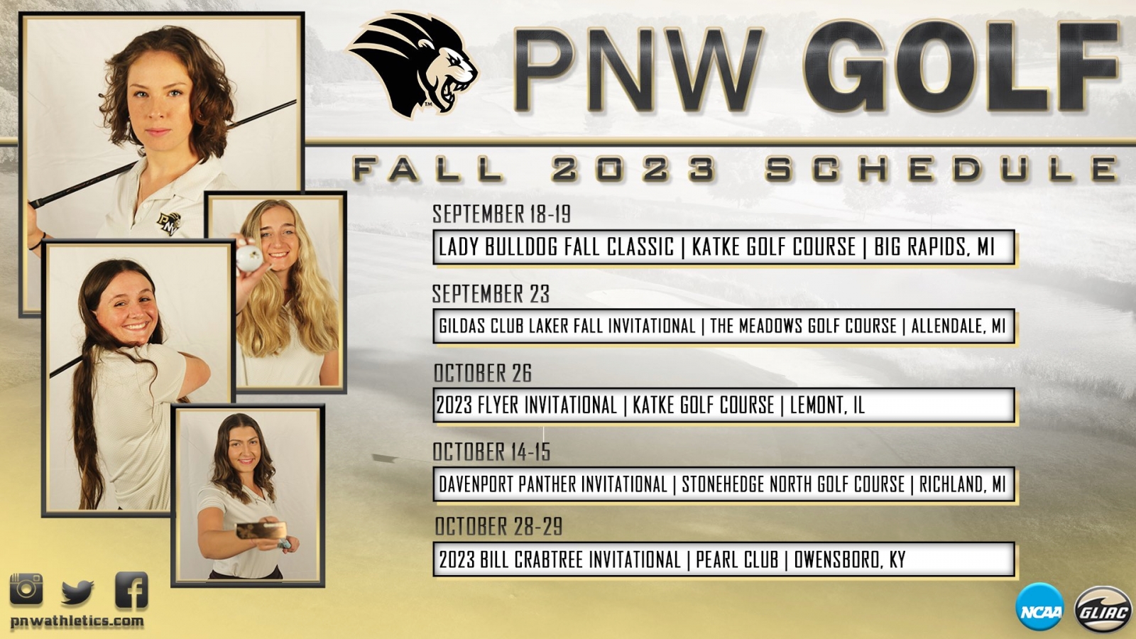 普渡大學西北分校女子高爾夫校隊2023年秋季賽程出爐。(Photo by Purdue Northwest Athletics)