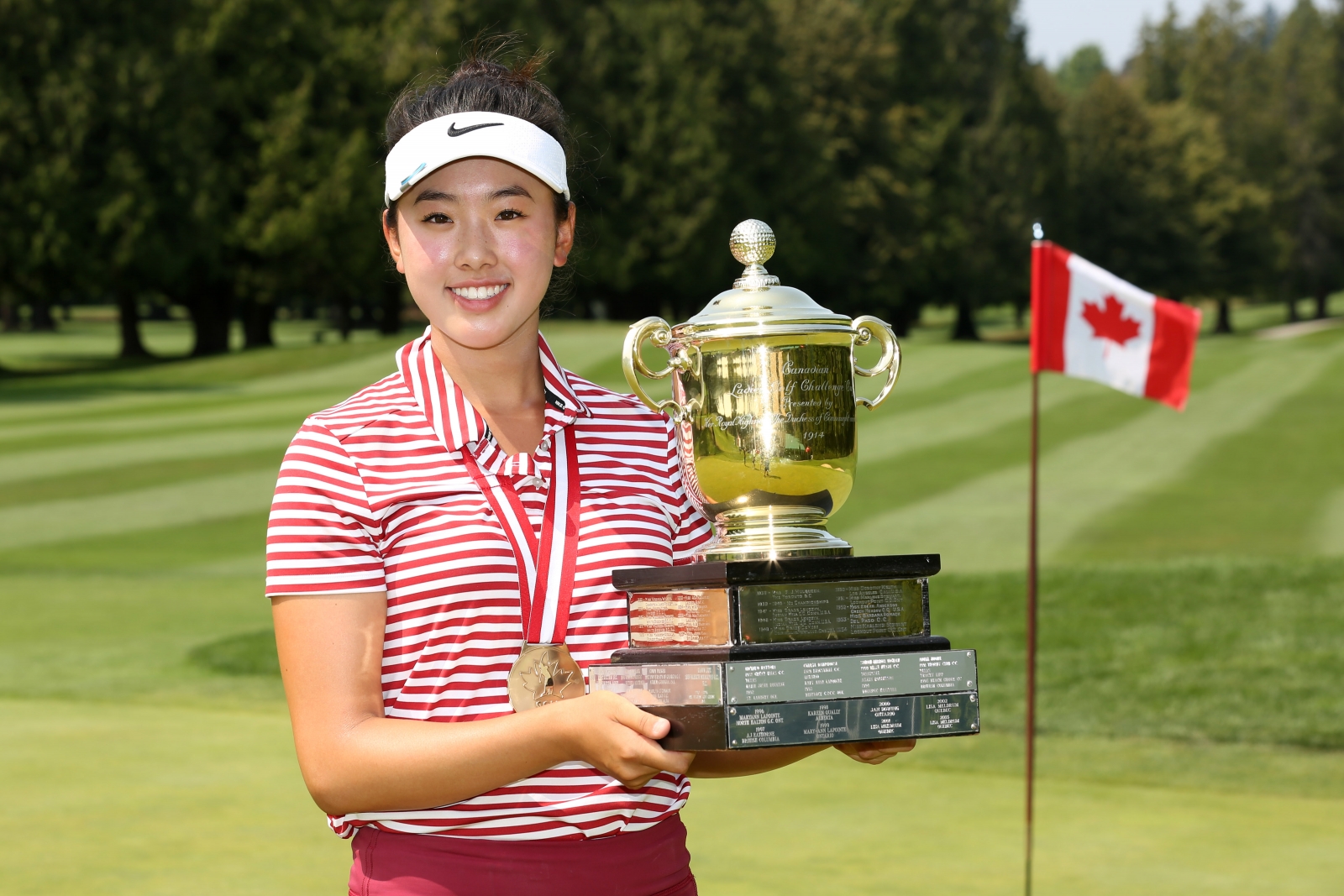 世界排名34，上週《美國青少女錦標賽》冠軍韓裔球員Yealimi Noh連莊奪冠。(圖 Chuck Russell/Golf Canada)