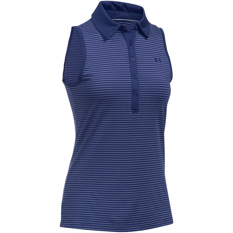 Under Armour Zinger Stripe Sleeveless Golf Shirt