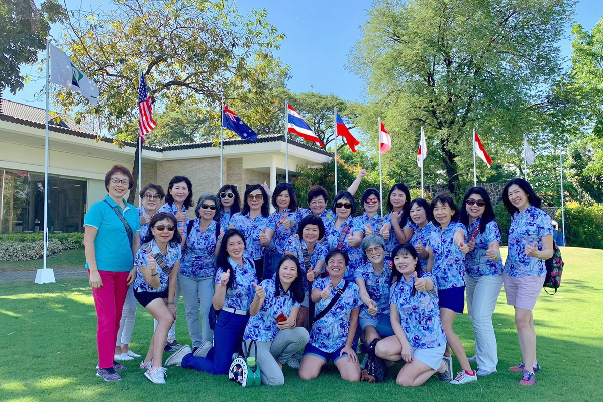 我國代表隊參加菲律賓女子業餘高爾夫邀請賽留影。(2019年2月)